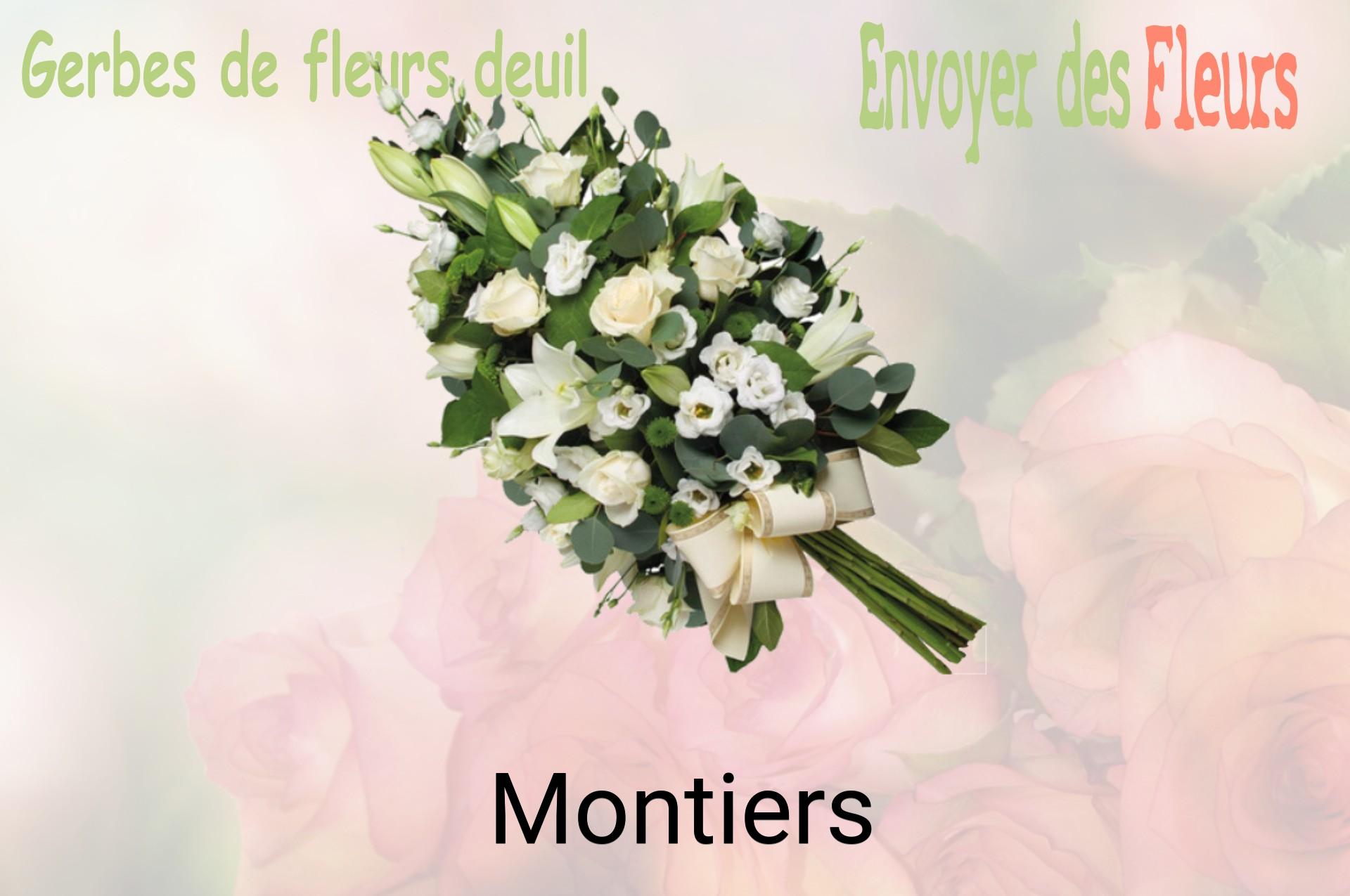 Gerbe de fleurs de deuil livrée à Montiers